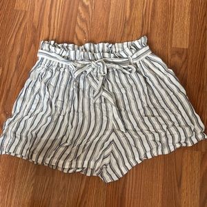 High waisted pin stripe shorts